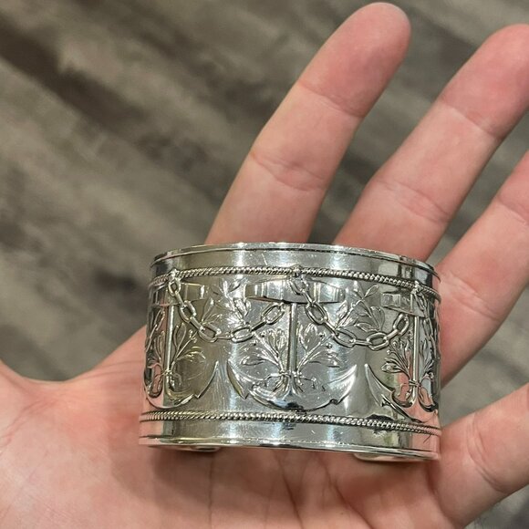 Vintage Tiffany & Co. Makers Anchor Motif Cuff Bracelet Sterling Silver 6.25" - Picture 13 of 16